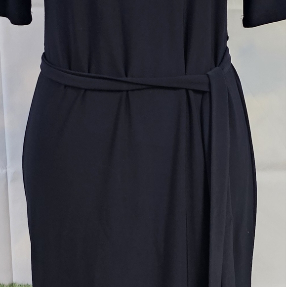 MSK | GOLD CHAIN EMBELLISHED HIGH ELBOW SLEEVE KNEE LENGTH DRESS - Picture 12 of 16